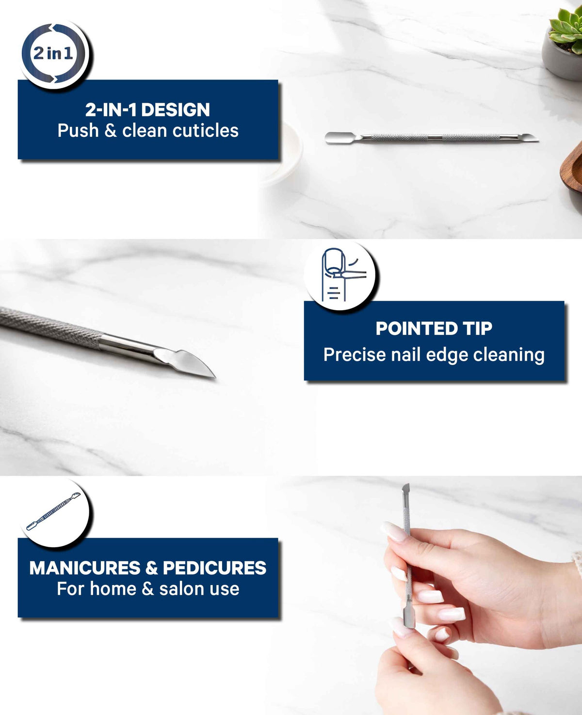 Cuticle Pusher Silver