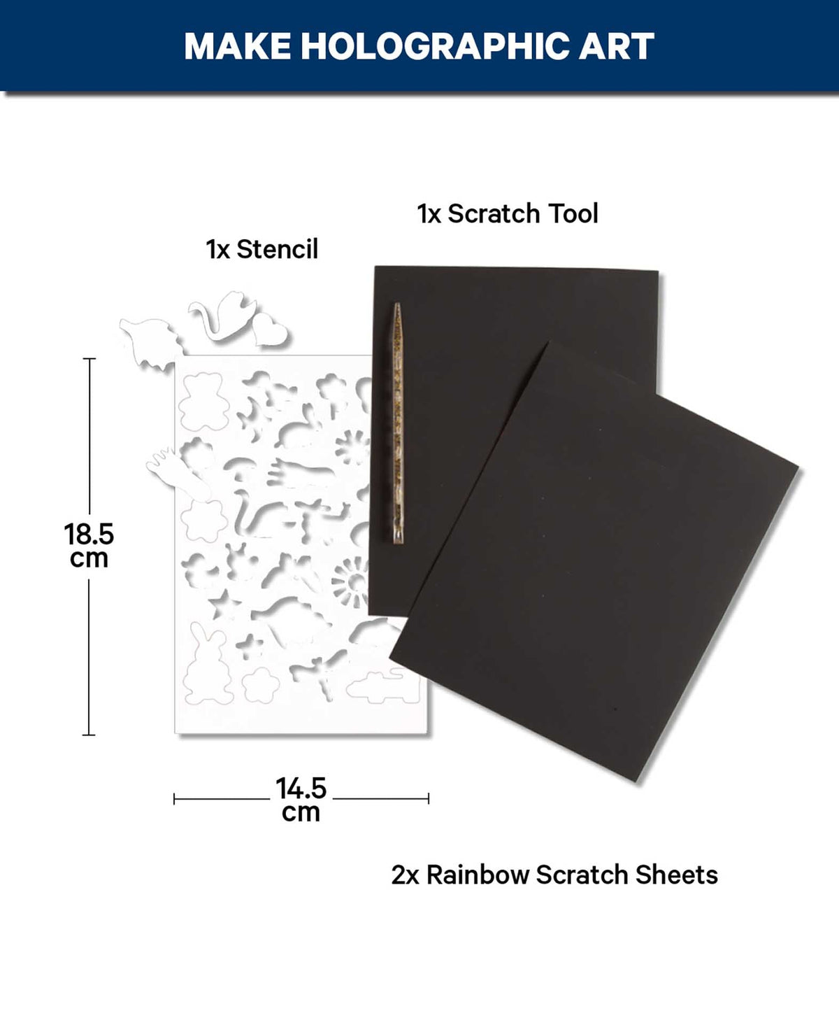 Scratchset Glitter Hologramm, 30 Motive