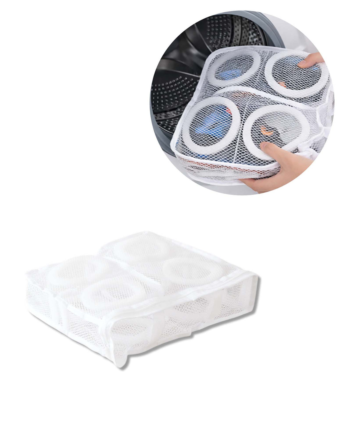 Schuhwaschbeutel, Polyester Netz, 30.5x7.5x25 cm