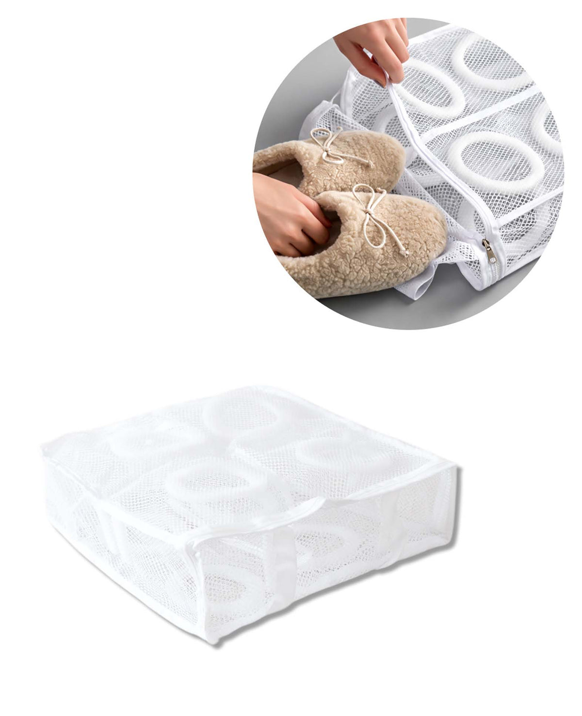 Schuhwaschbeutel, Polyester Netz, 34x11.5x30 cm
