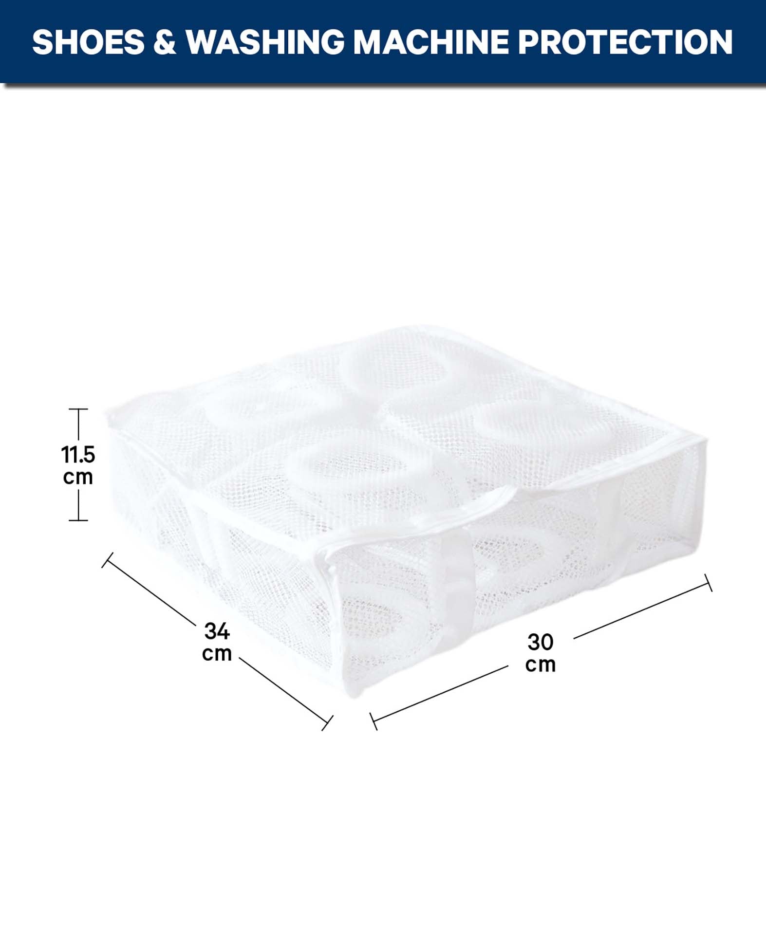 Schuhwaschbeutel, Polyester Netz, 34x11.5x30 cm