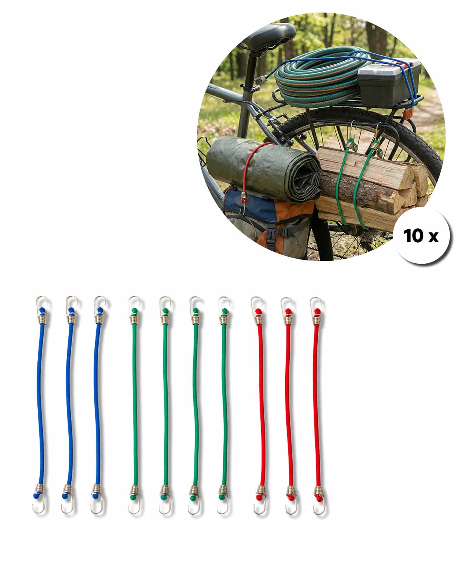 Bungee Cord Set, 27 cm, 10 pcs.