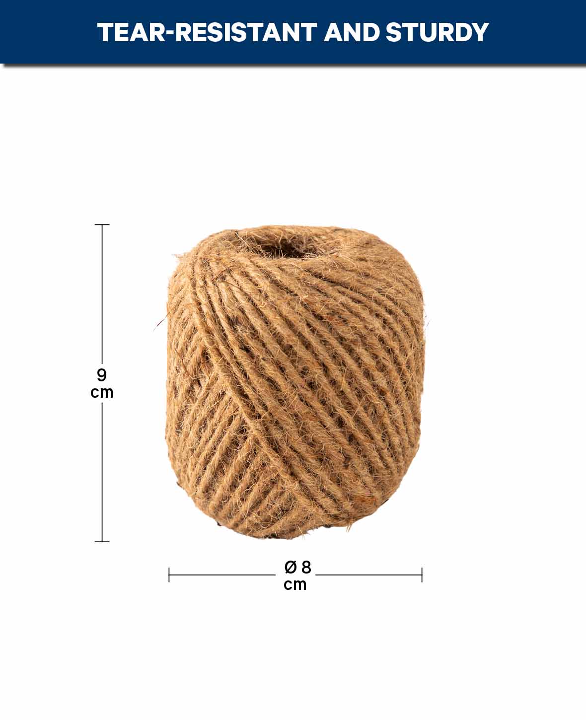 Corde de jute naturelle, 100 g, lot de 6