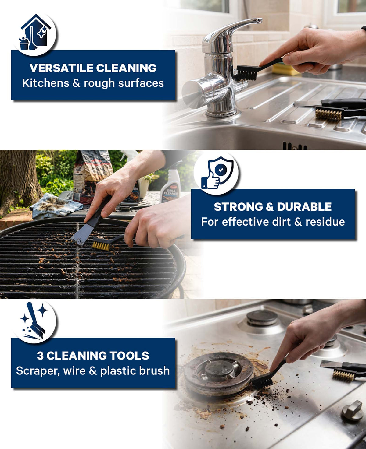 Grill/Oven Cleaning Set, 3-piece
