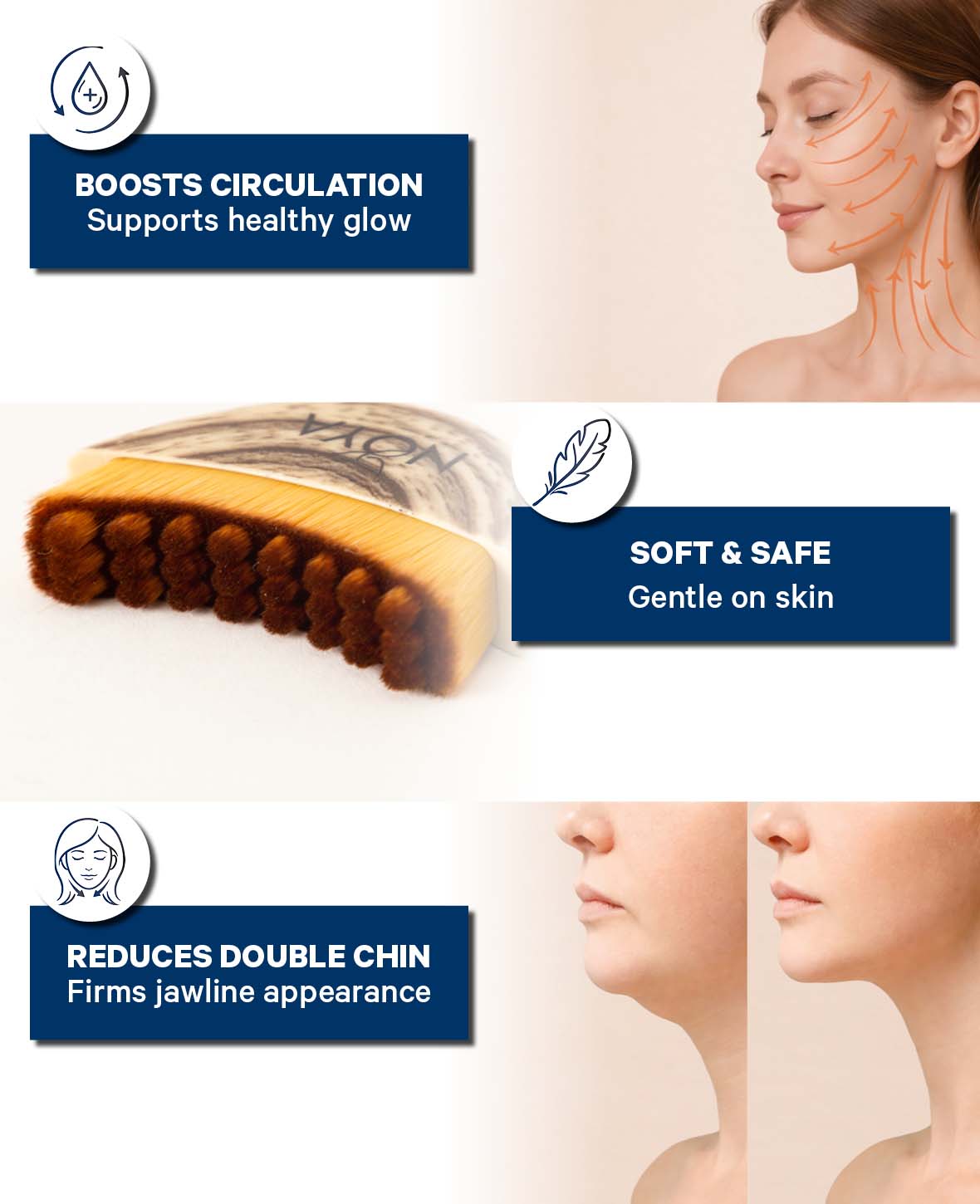 Brosse visage drainage lymphatique Lymph Brush
