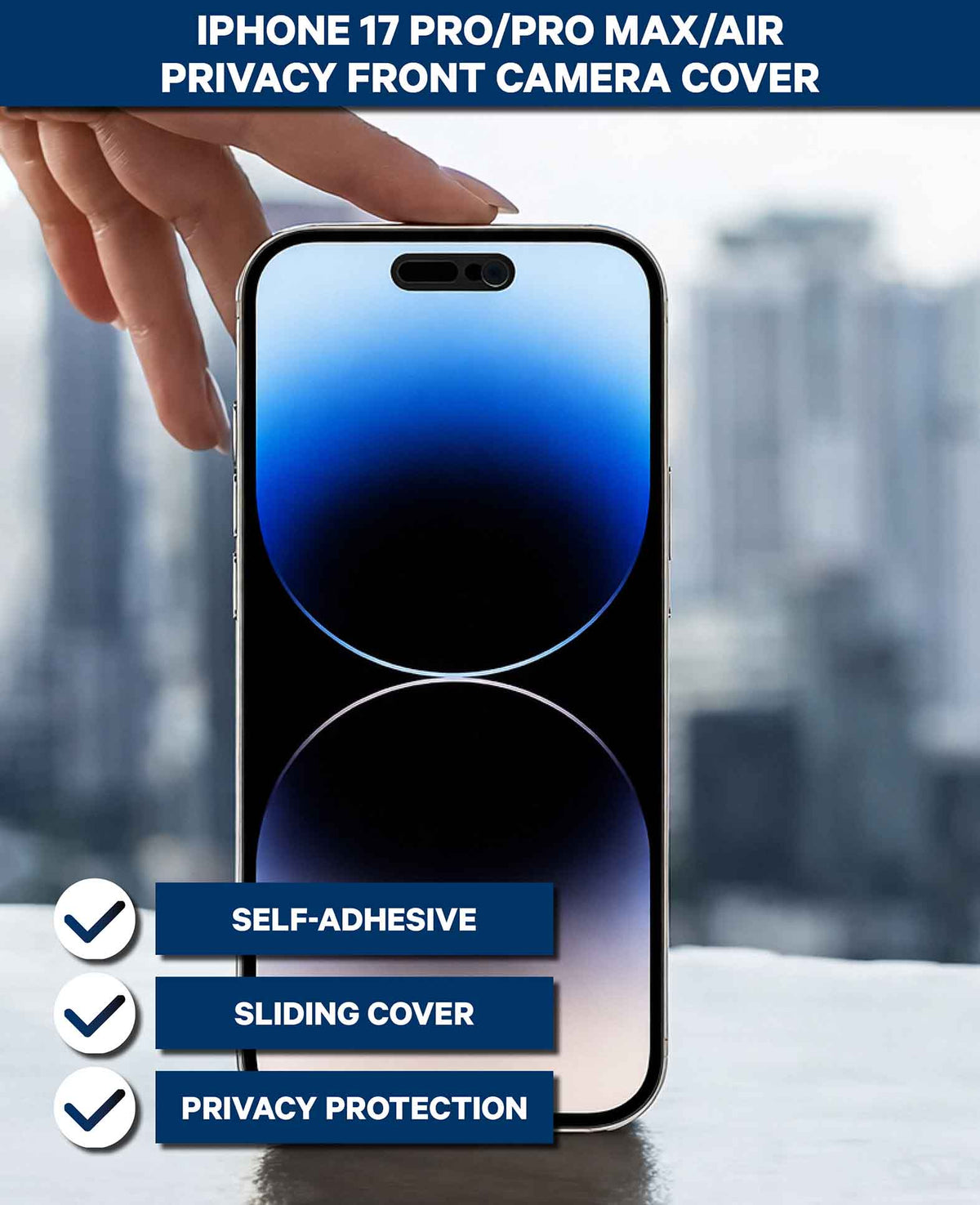 iPhone 17/Pro/Pro Max/Air Privacy Front Camera Cover