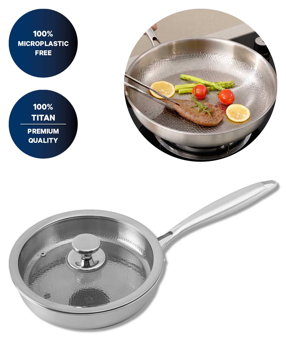 Titan Frying Pan 24 cm, with Lid