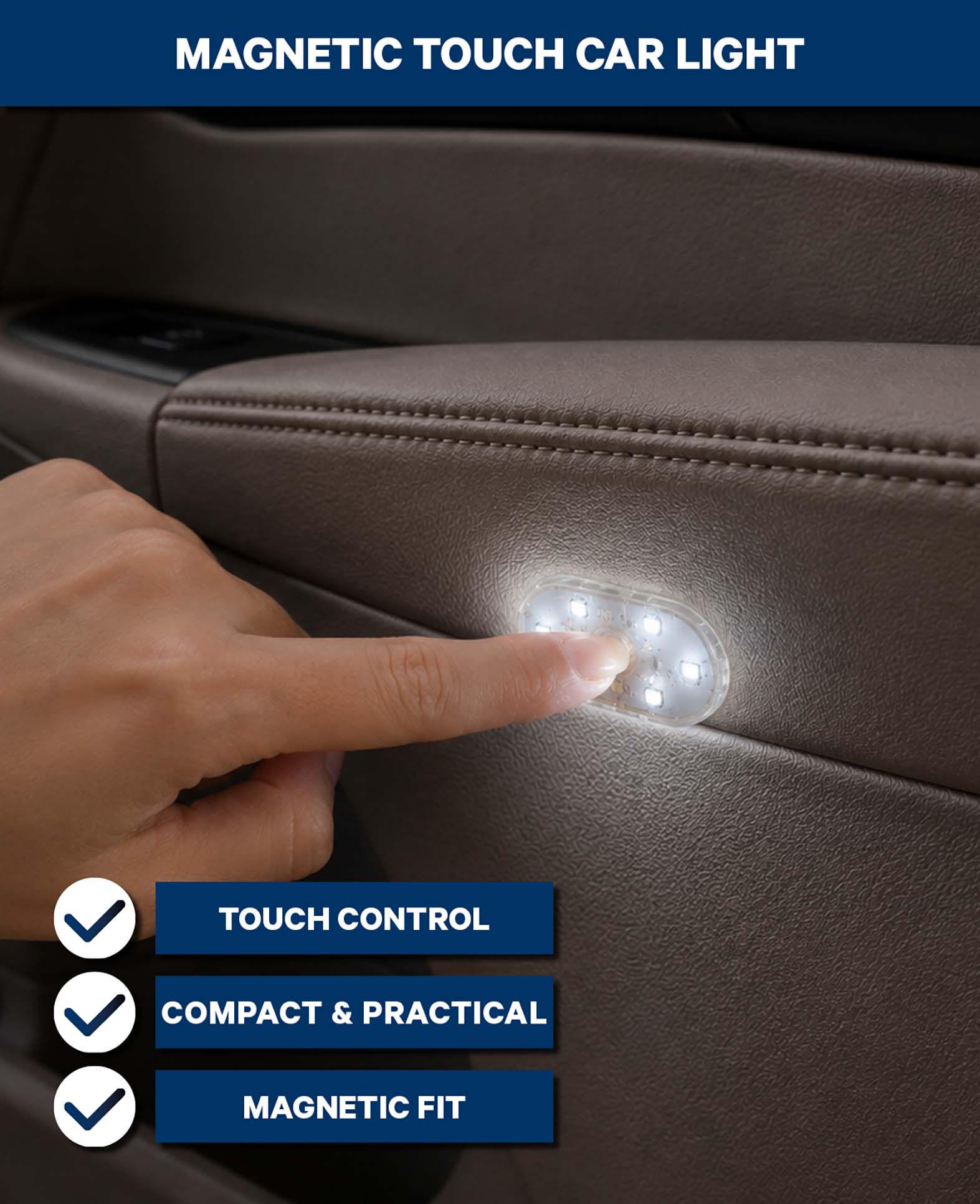 Magnetic Touch Car Light 2-Piece Set