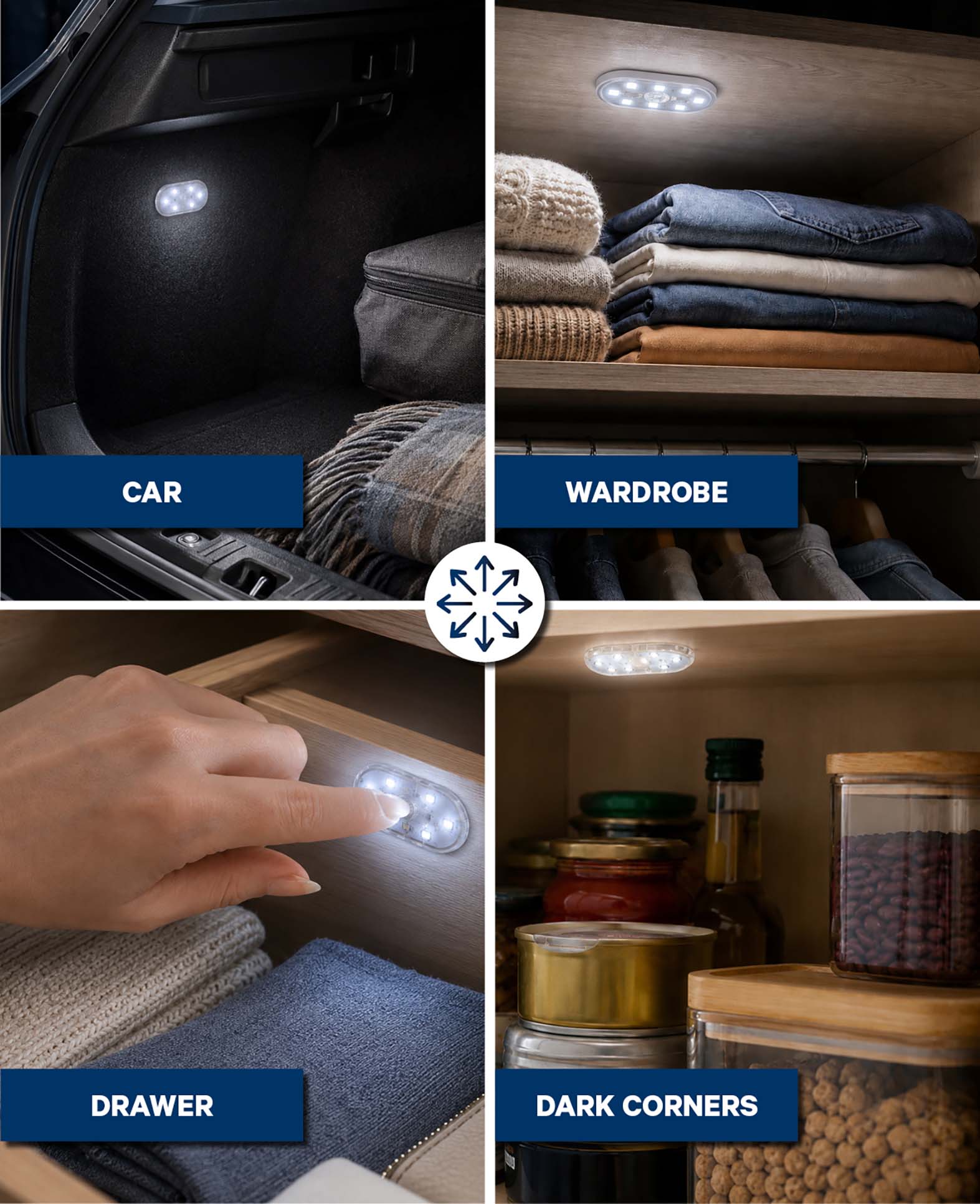 Magnetic Touch Car Light 2-Piece Set