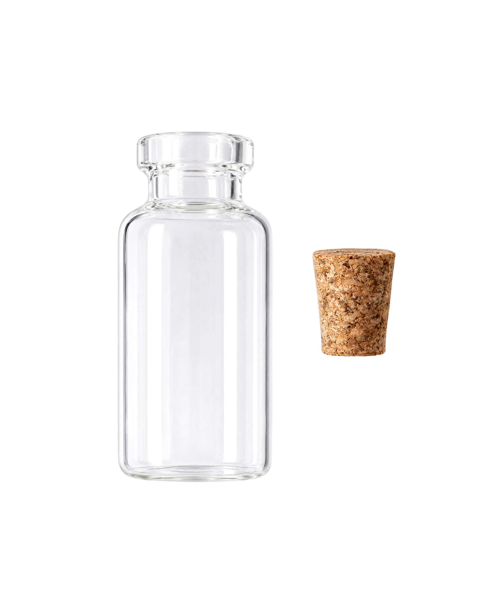 Mini Glasflaschen mit Korken, 5 Stk.