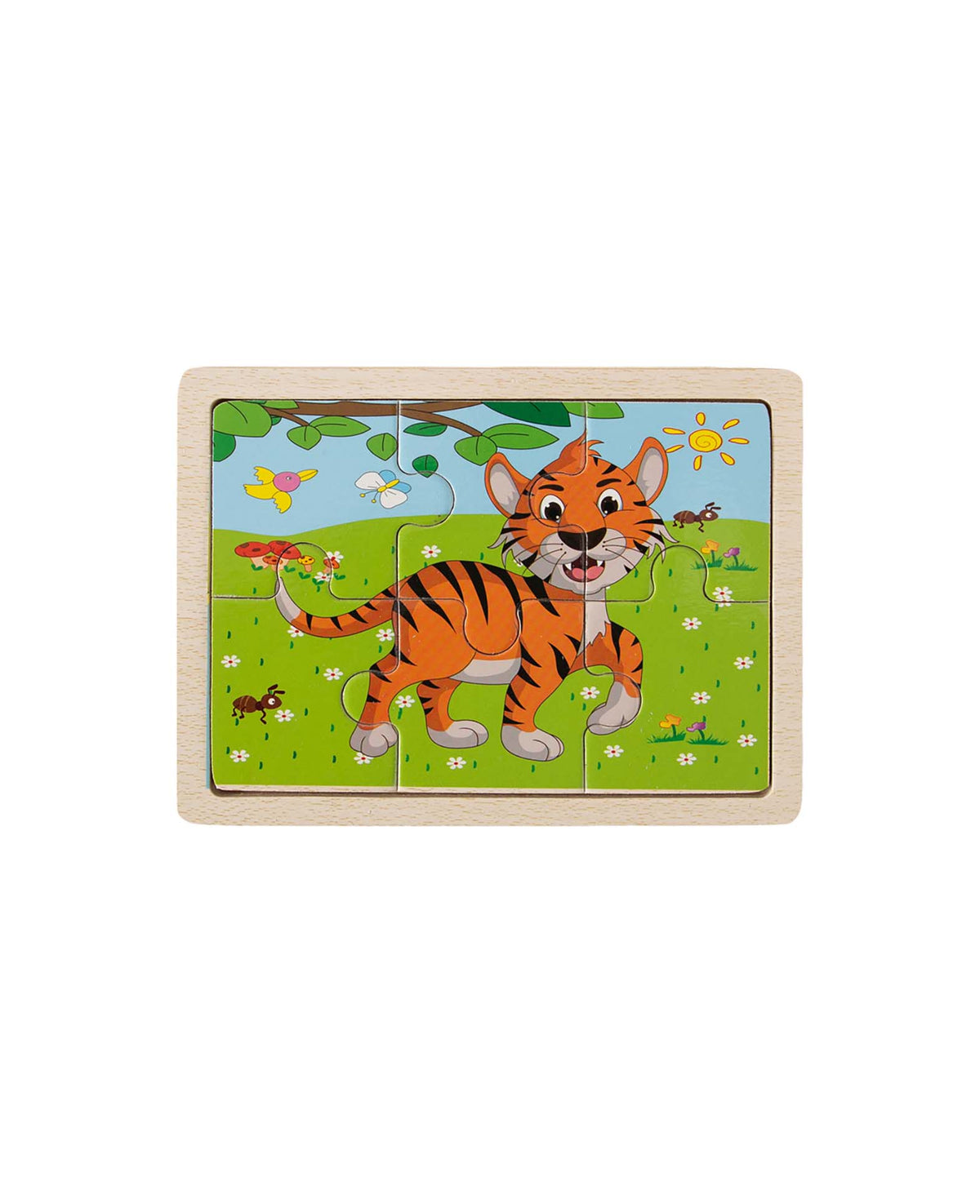 Holzpuzzle Tiger, 6 Teile
