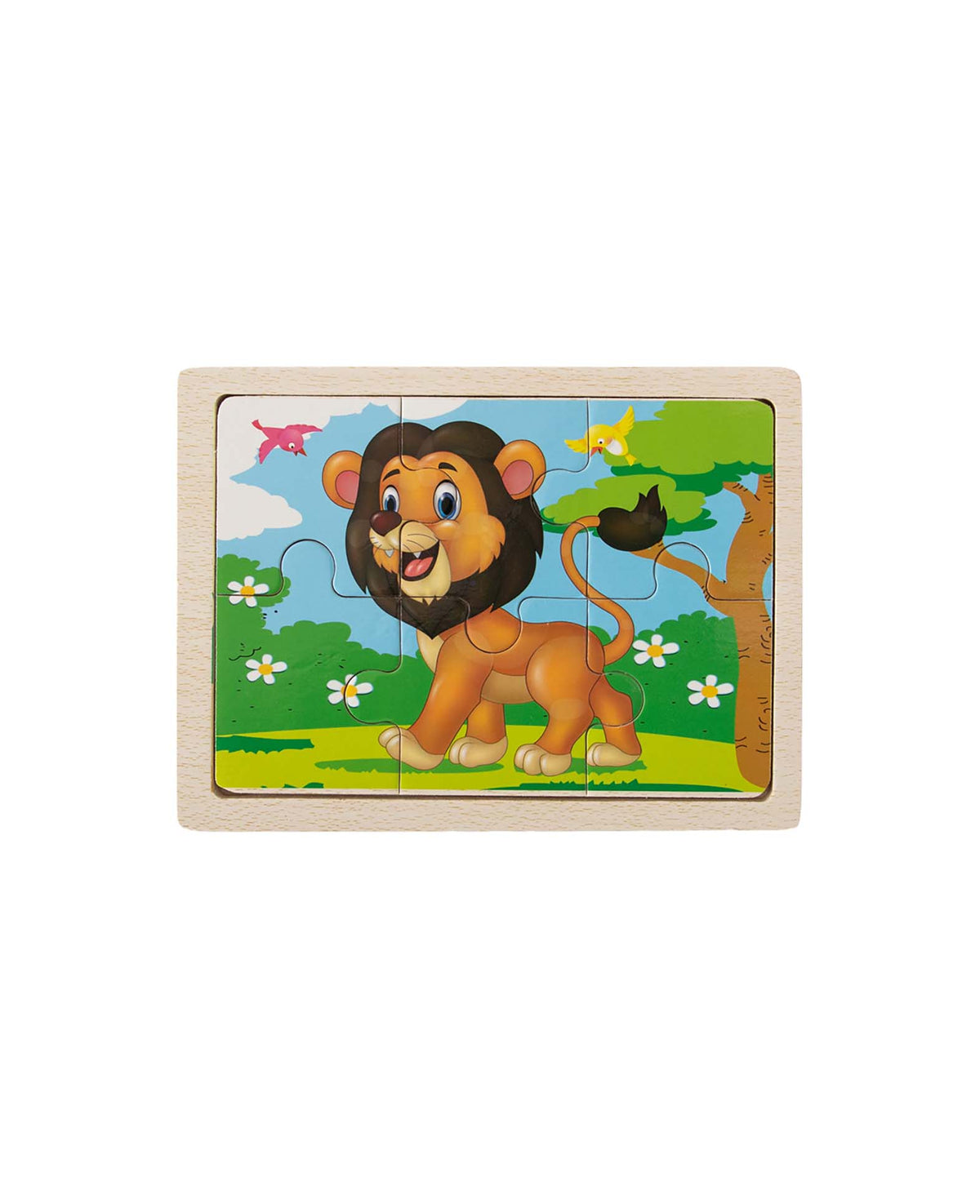Holzpuzzle Löwe, 6 Teile