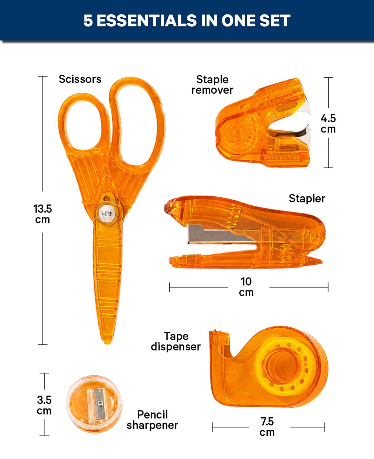 Büro Set 5-tlg., Orange