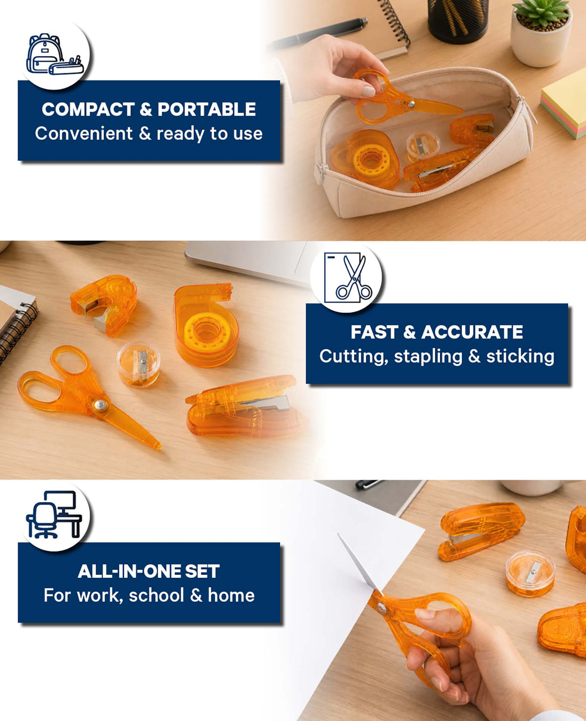 Büro Set 5-tlg., Orange