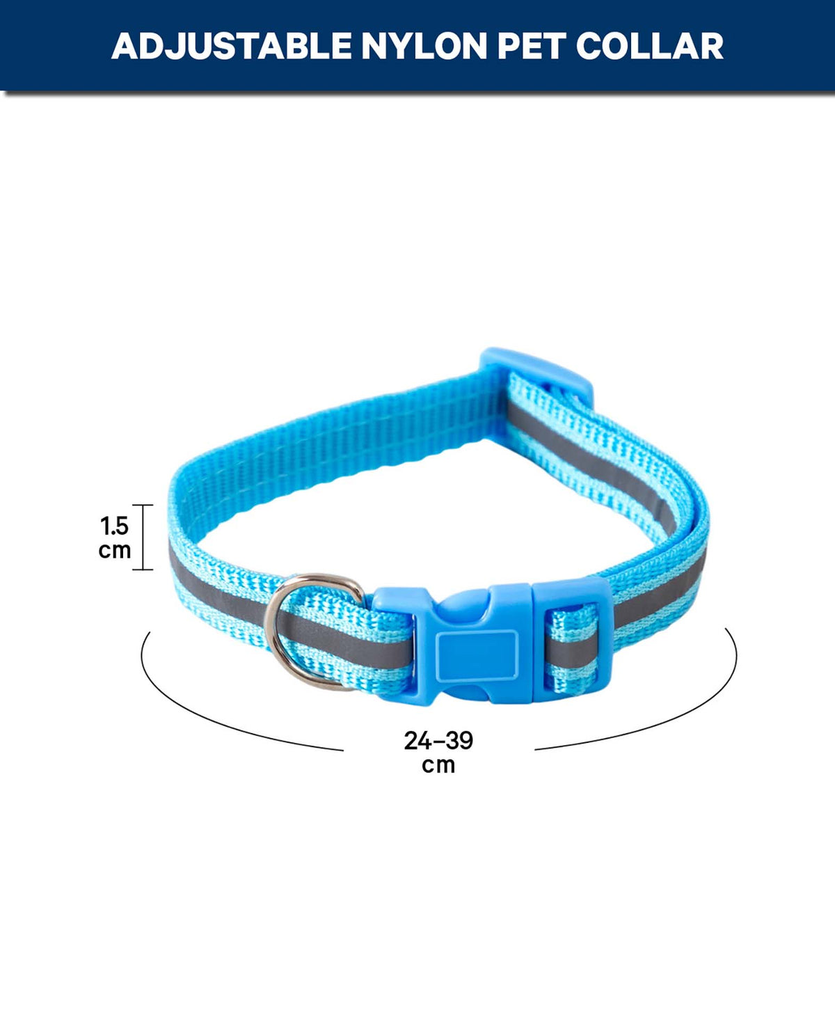 Reflektierendes Hunde- & Katzenhalsband, Blau