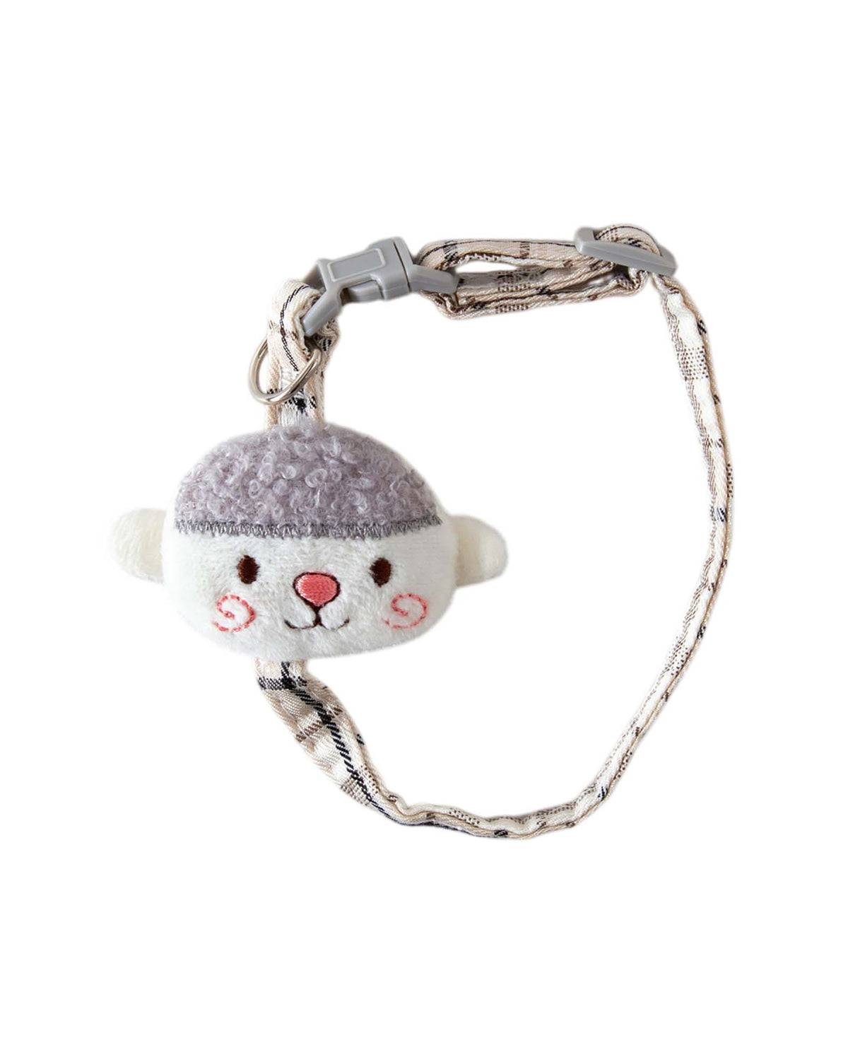 Hunde- und Katzenhalsband Plüsch, Grau