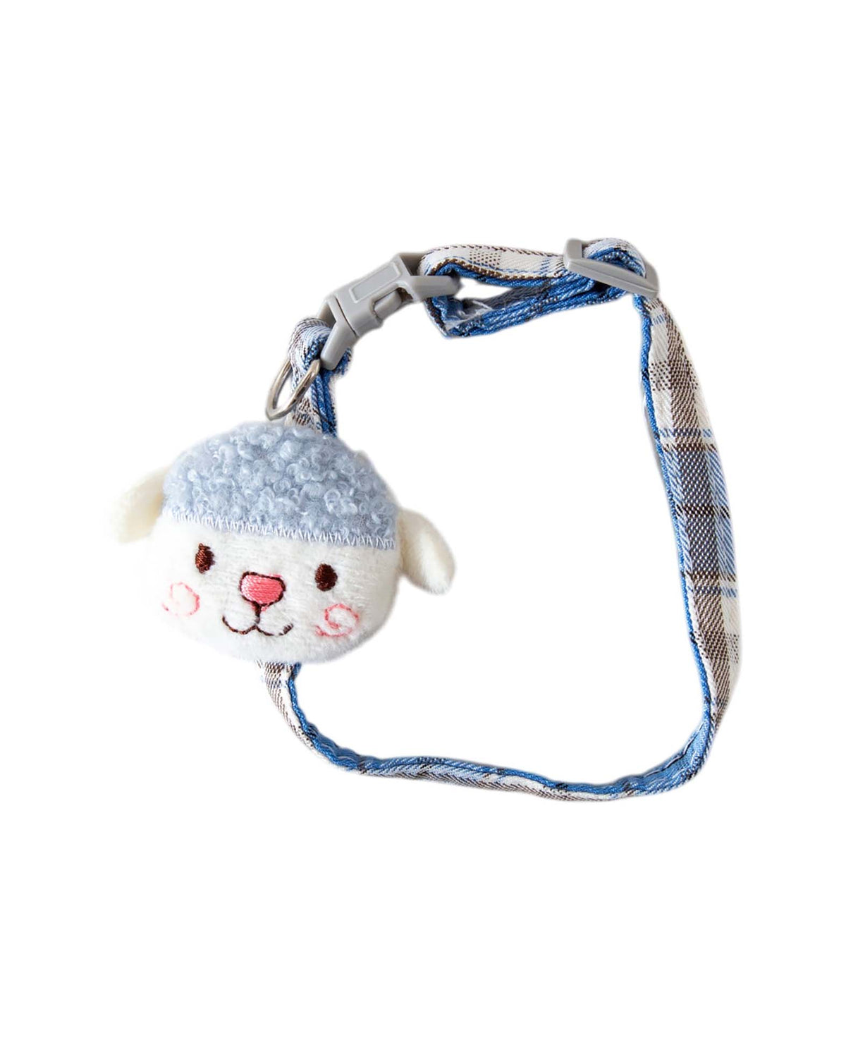 Hunde- und Katzenhalsband Plüsch, Blau
