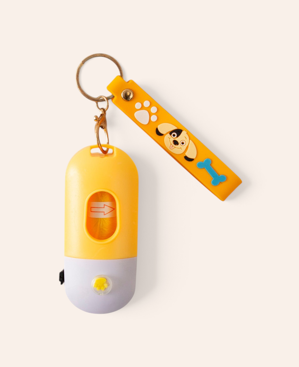 Hundekotbeutelspender mit Taschenlampe, Orange