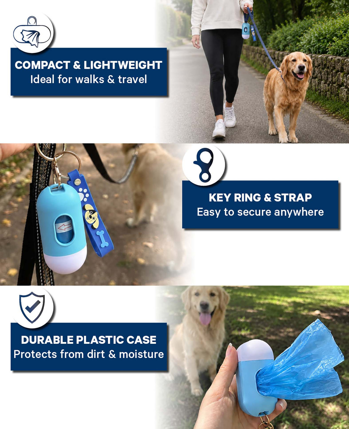 Hundekotbeutelspender, blau