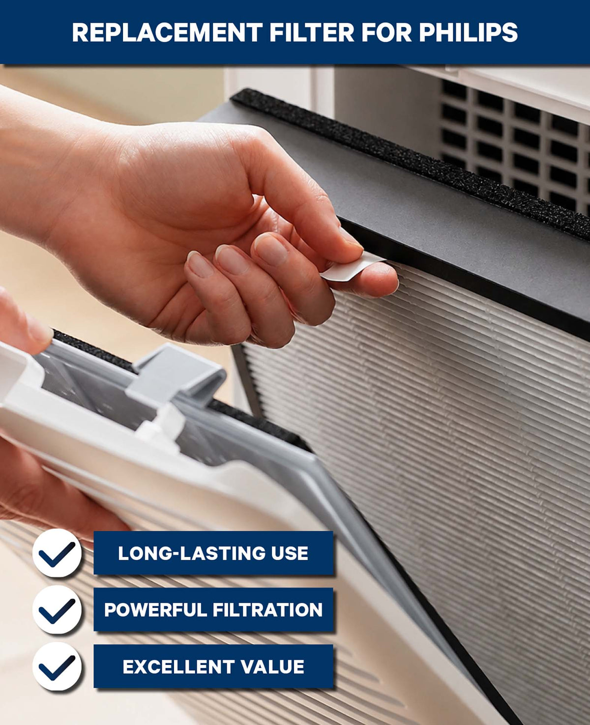 Purita HEPA Ersatzfilter, kompatibel mit Philips FY1410