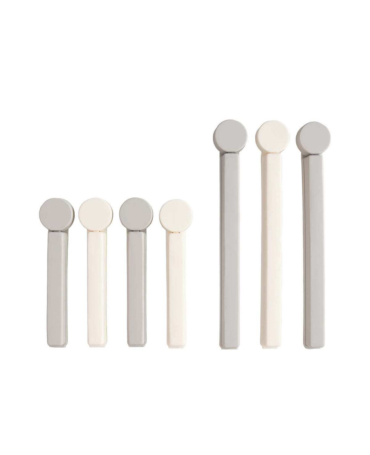 Tütenverschluss Set grau/weiss, 7-teilig