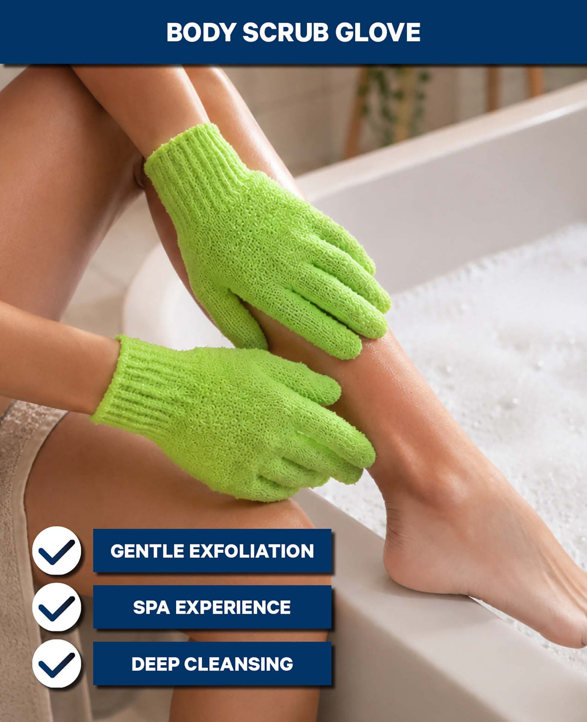 Scrubber Badehandschuh, Grün