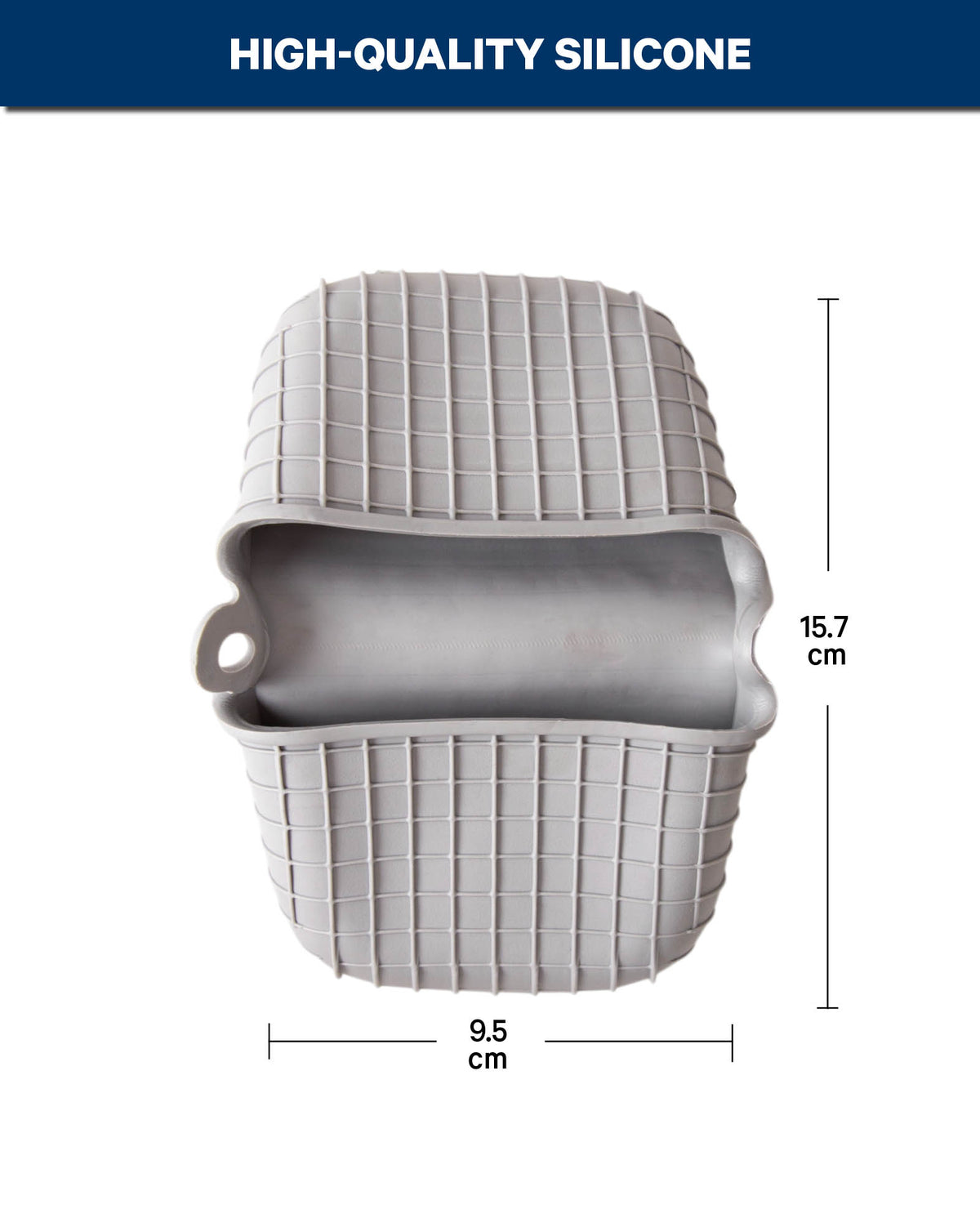 Topf-Schutzhandschuh aus Silikon, Grau
