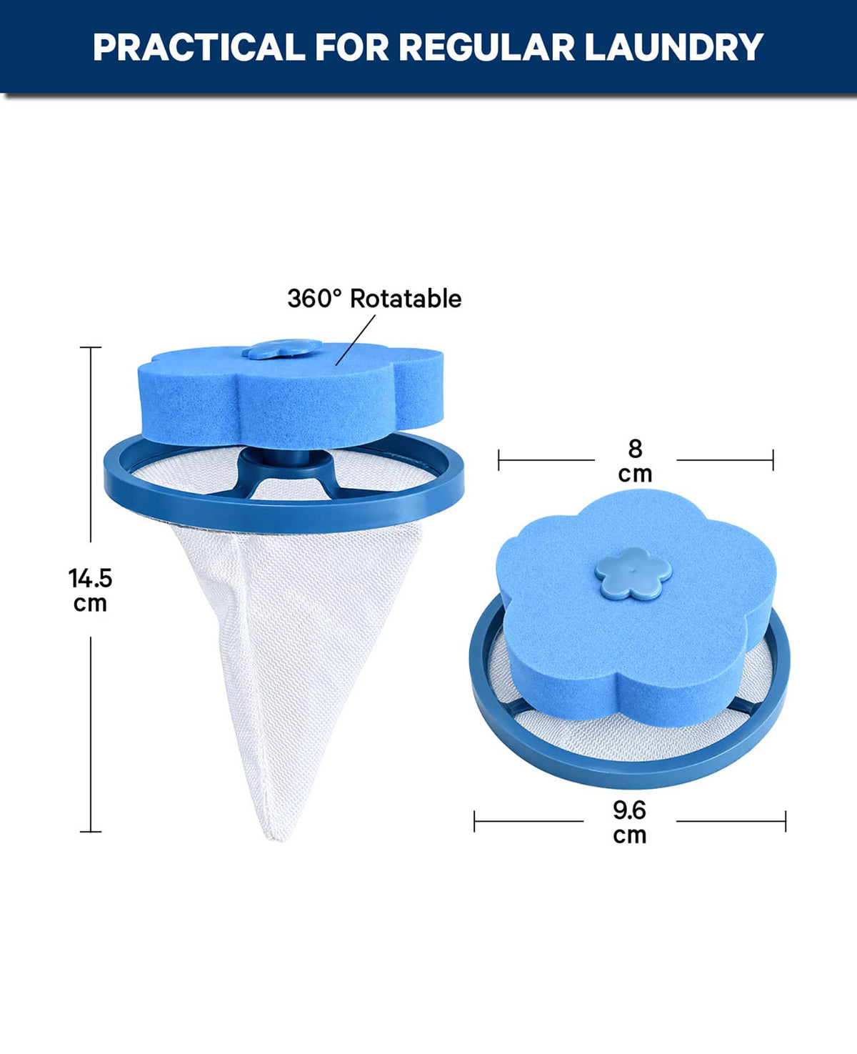 Schwimmender Fussel- & Haarfänger, 2er Set