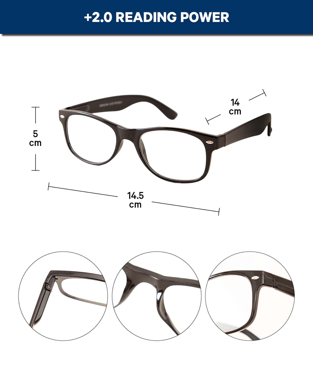 Lesebrille +2.00 Dioptrien