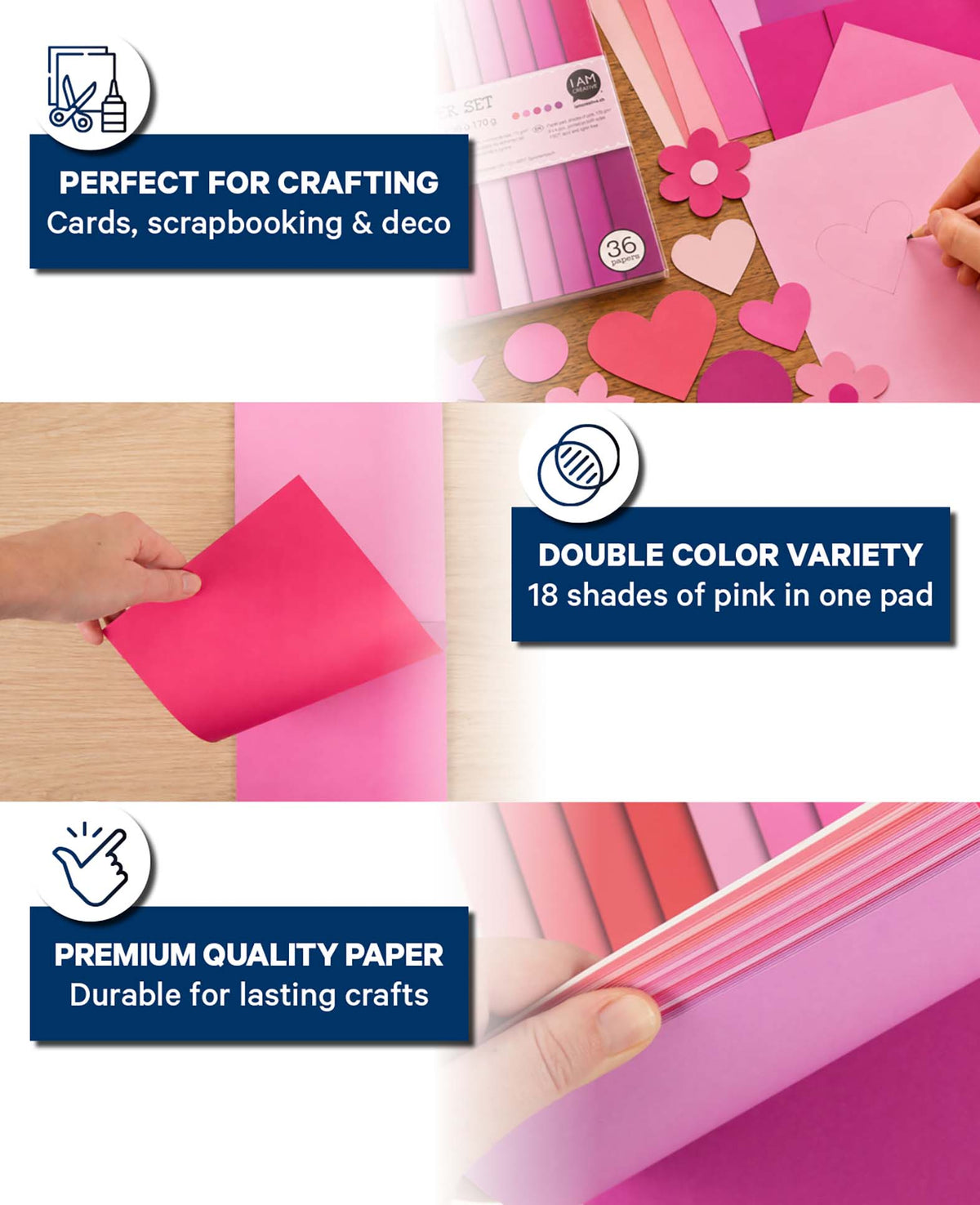Papierblock A5, Pink-Töne