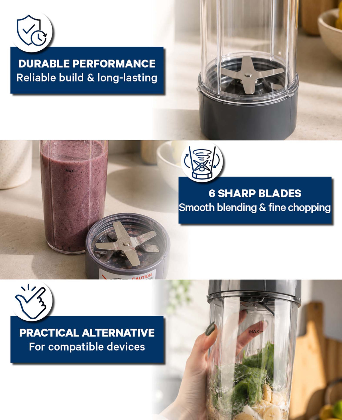 Universelle Ersatzklingen für Nutribullet