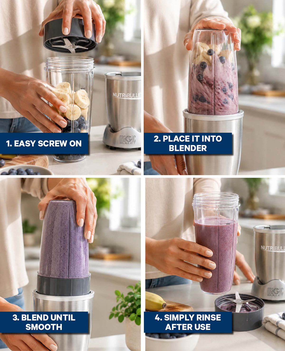 Universelle Ersatzklingen für Nutribullet