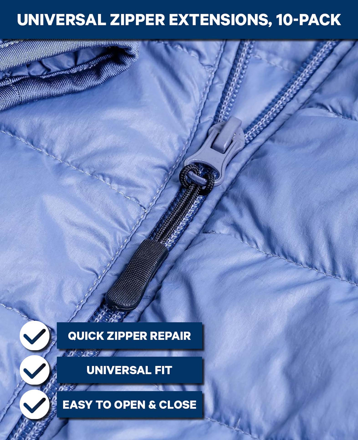 Reissverschluss-Verlängerung / Zipper, 10er Set