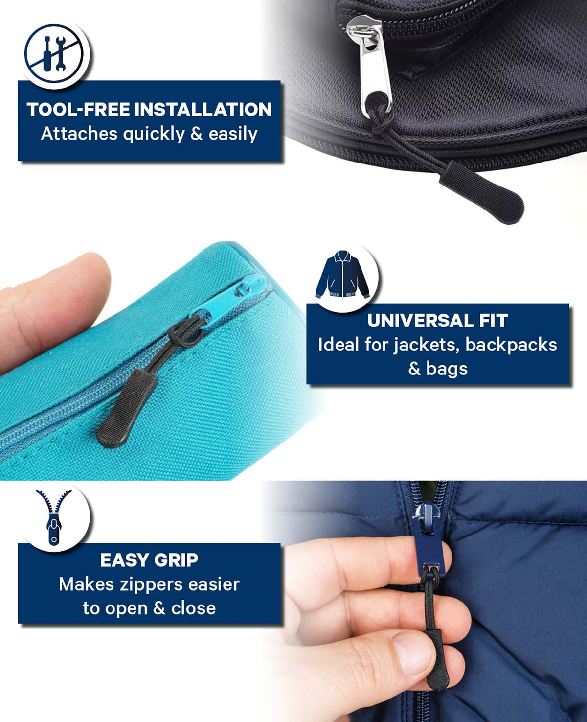 Reissverschluss-Verlängerung / Zipper, 10er Set