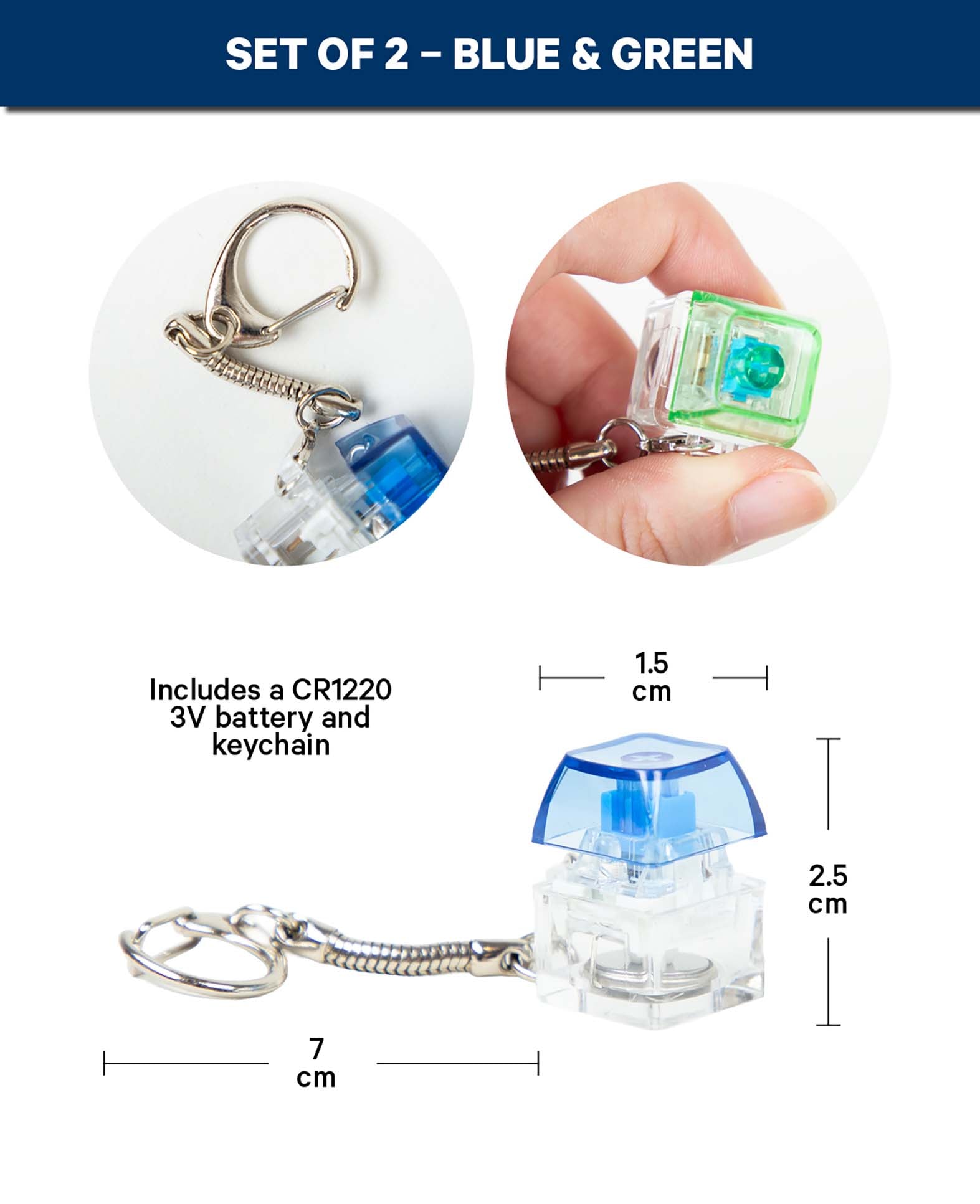 Tastatur Fidget Cube Anhänger, 2er Set