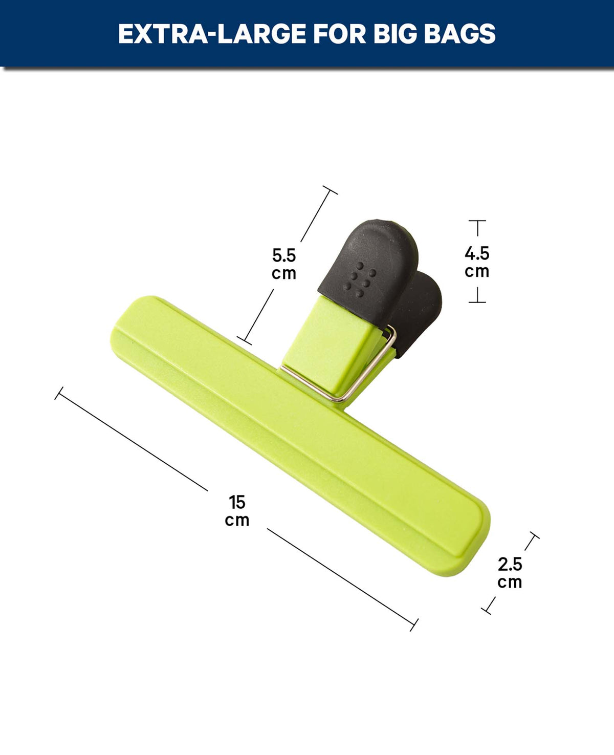 Tütenclips 15 cm, Grün, 2 Stk.