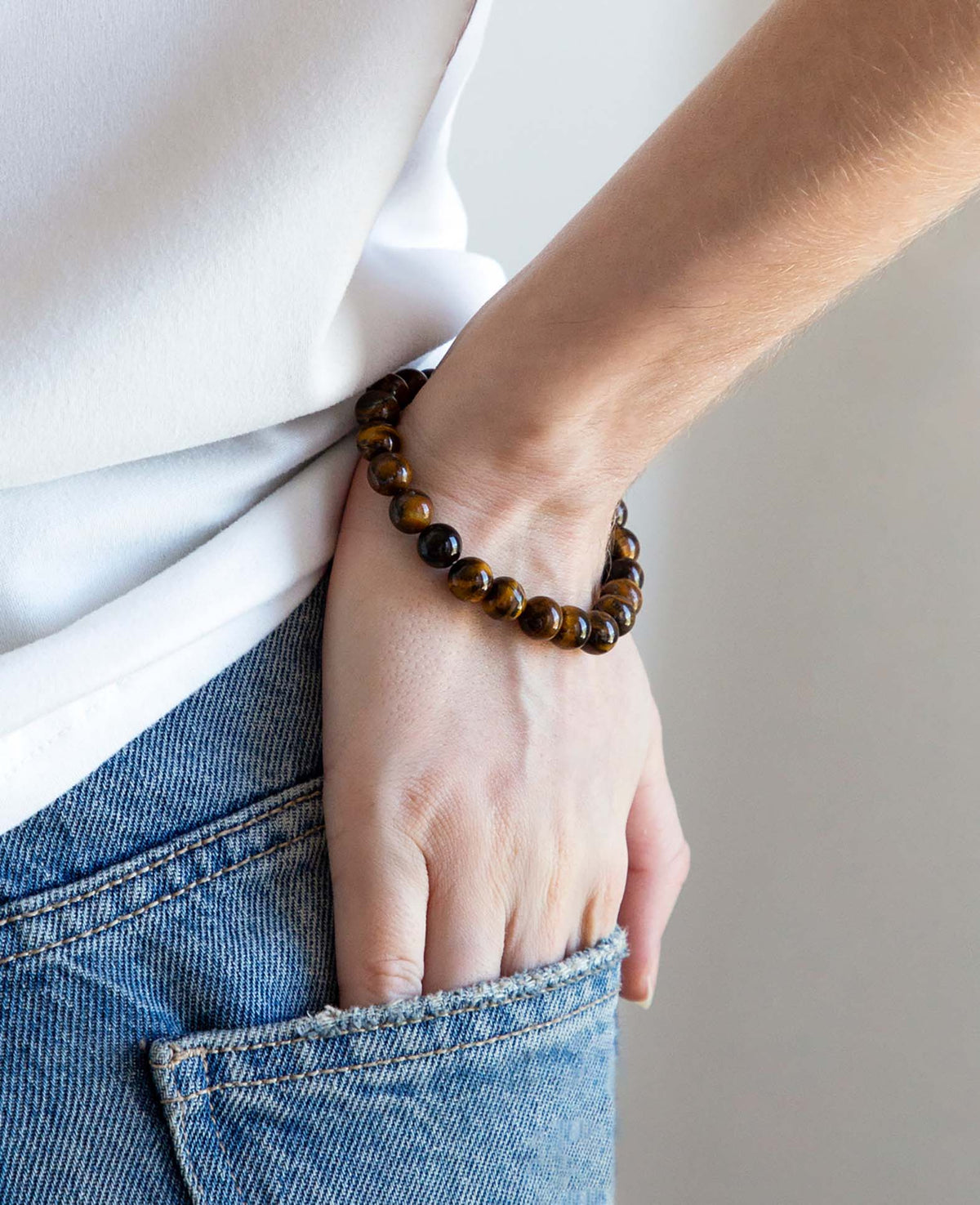 Echtstein-Armband, Tiger Eye