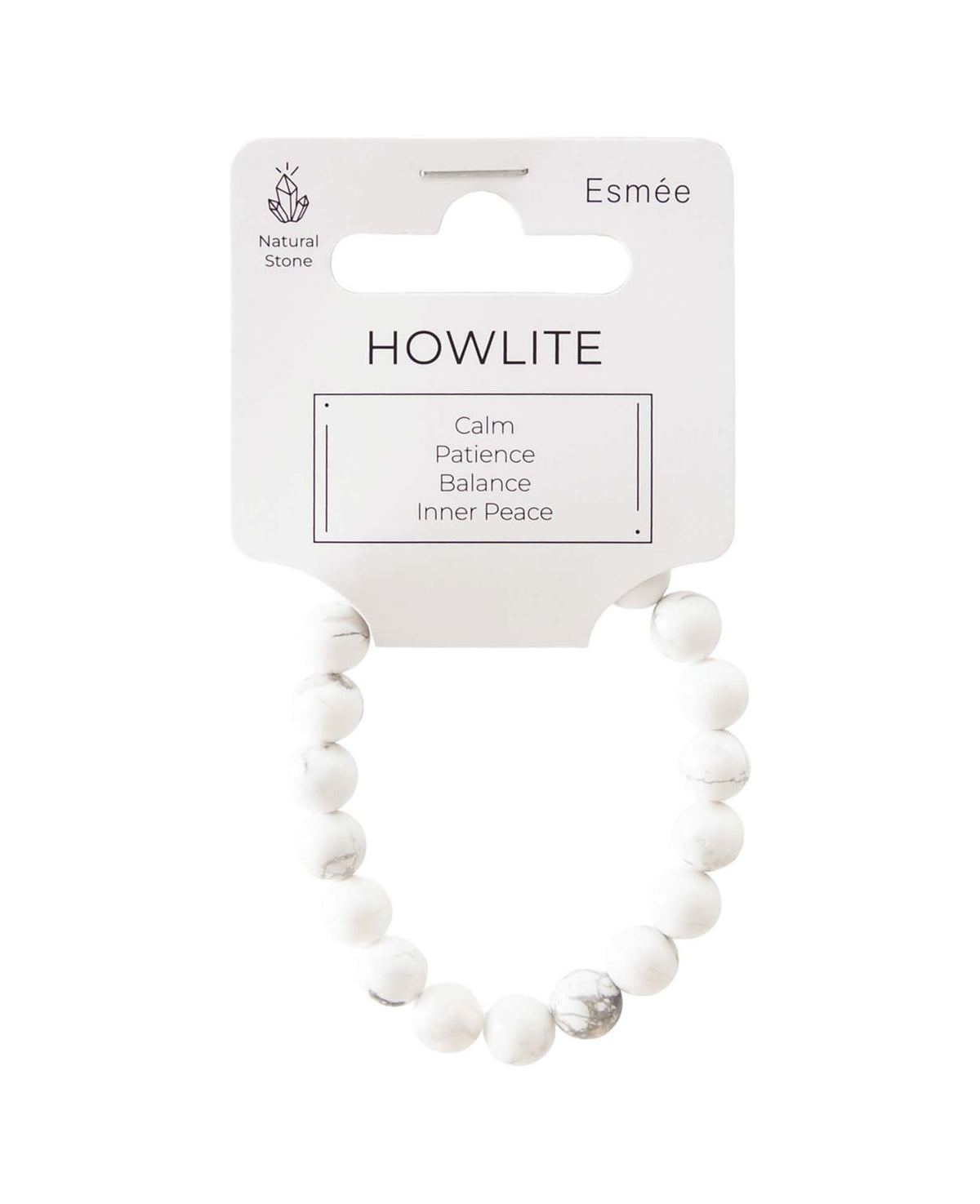 Echtstein-Armband, Howlite