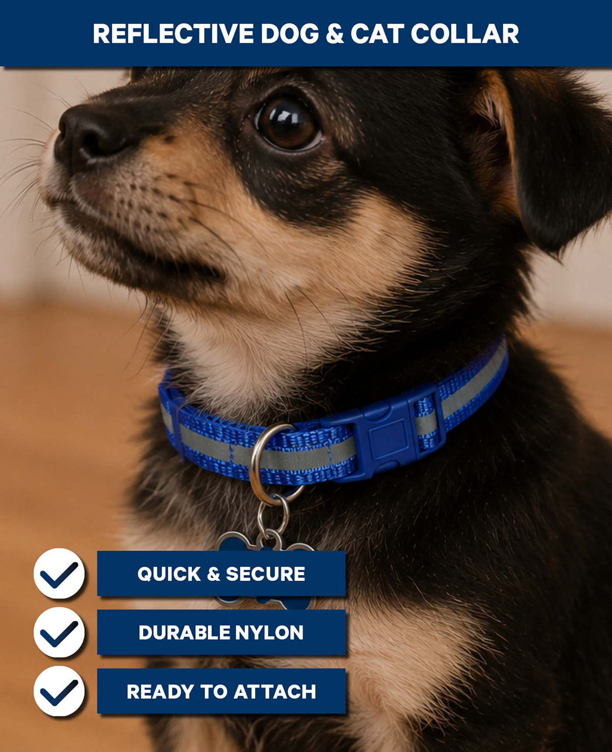 Hunde- und Katzenhalsband reflektierend, assortiert