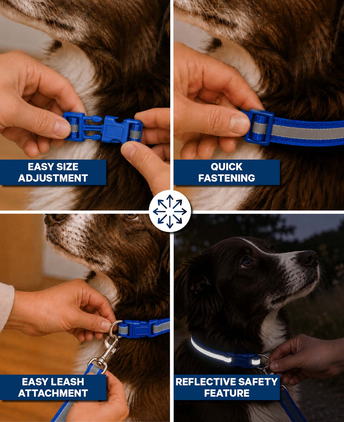 Hunde- und Katzenhalsband reflektierend, assortiert
