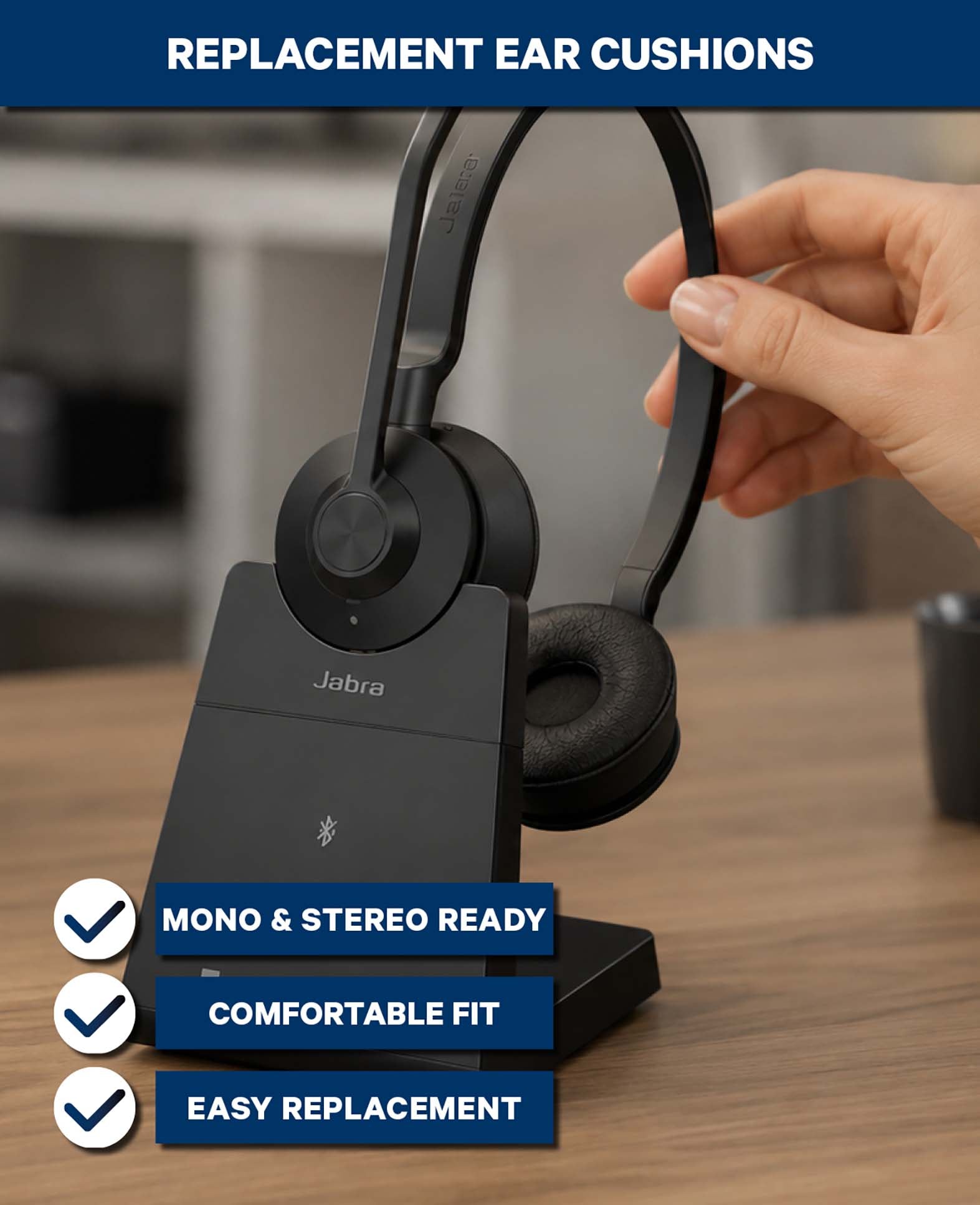 Ersatz-Ohrpolster Kompatibel mit Jabra Engage