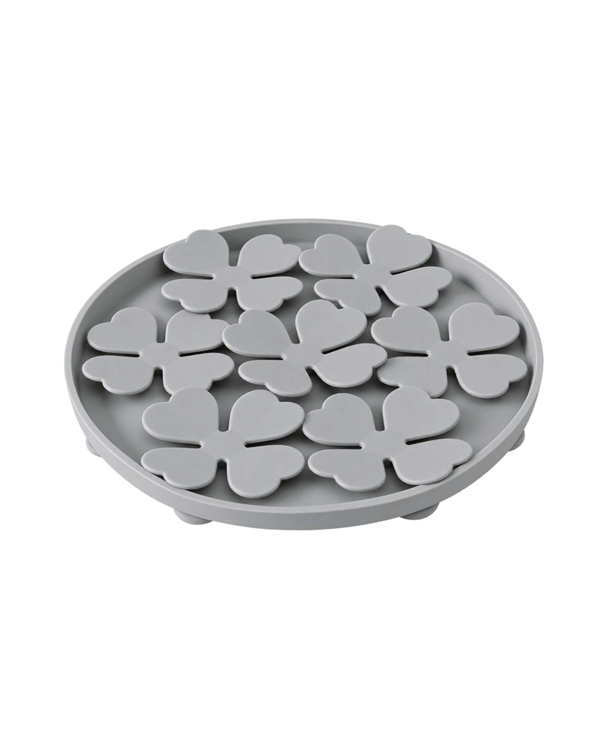 Haustier-Schleckmatte für Hunde & Katzen, Grau