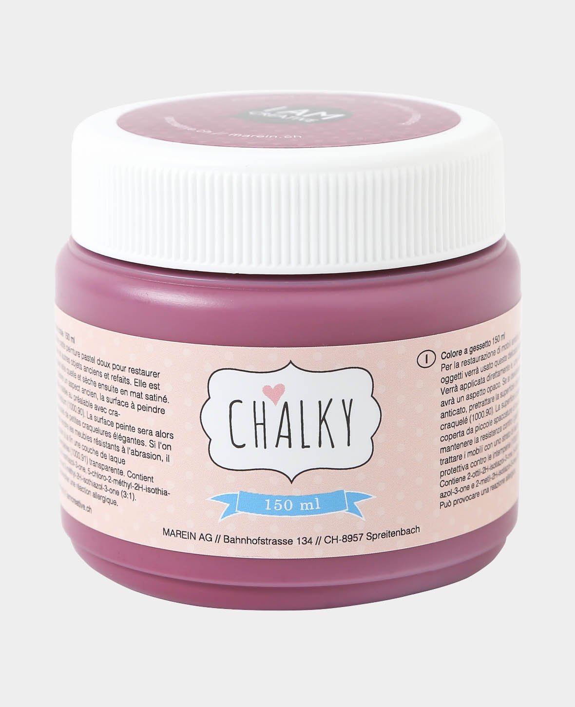 Chalky paint, shabby chic, vintage, and country house style DIY upcycling projects, Bordeaux, 150 ml