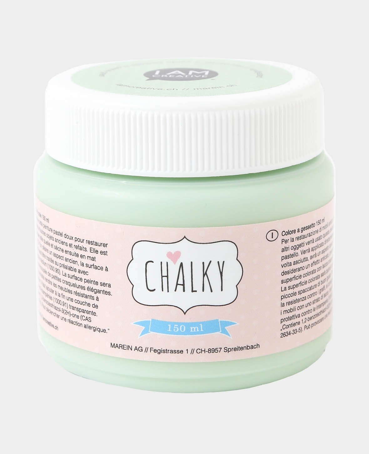 Chalky paint, shabby, vintage, and country house style DIY upcycling projects, pastel green, 150 ml