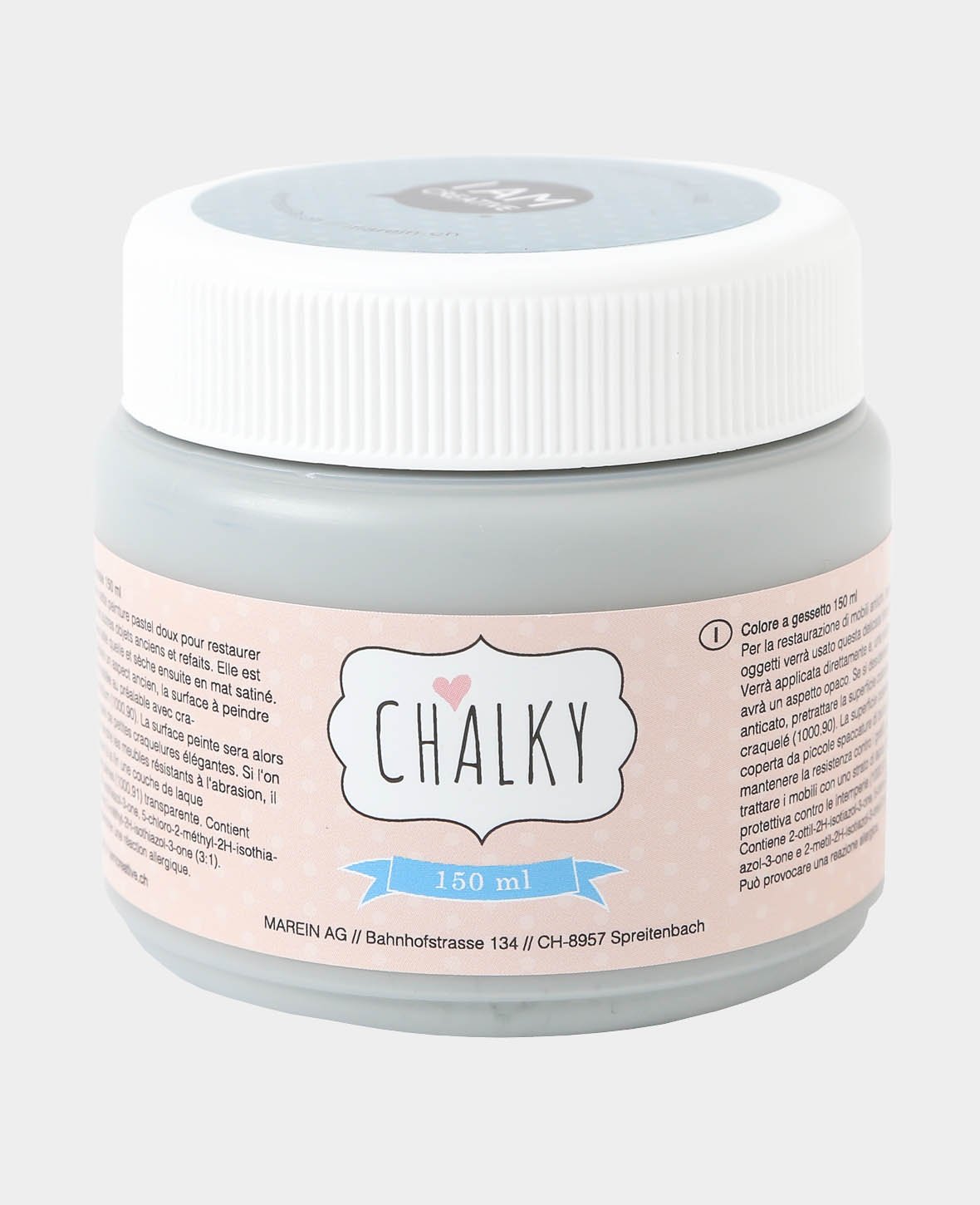 Chalky Paint, Shabby Chic, Vintage and Country Style DIY Upcycling Projects, Grey, 150 ml