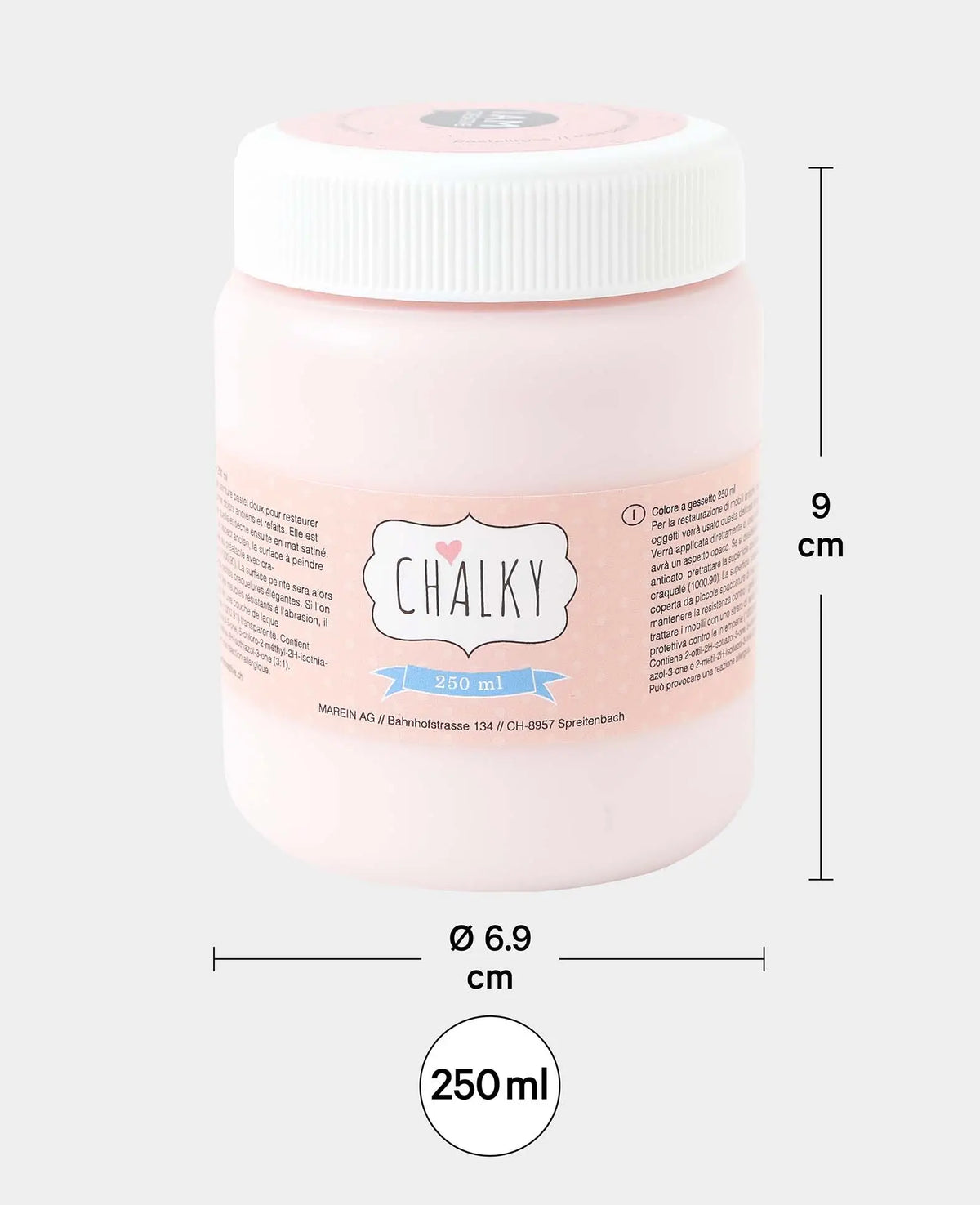 Peinture crayeuse, projets DIY de relooking shabby, vintage et style cottage, rose pastel, 250 ml