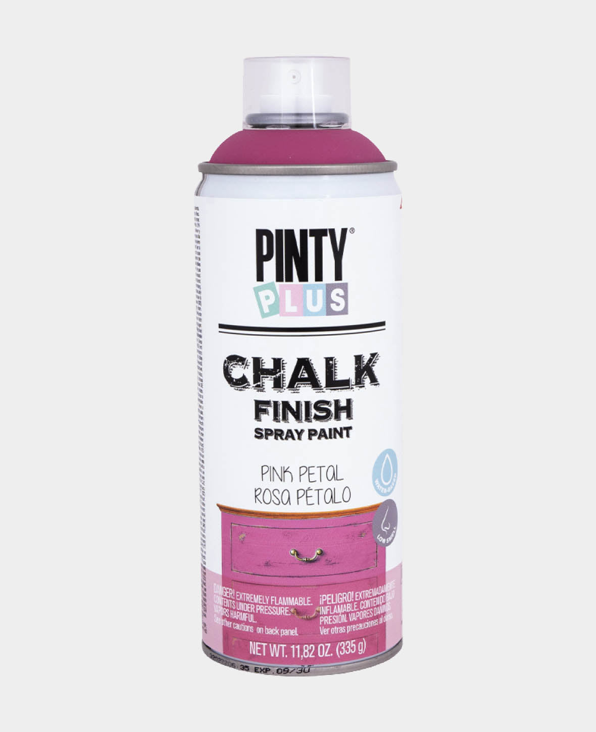 Chalk Paint Spray, chalk spray with a velvety look for shabby chic and vintage decorative projects, Pink Petal, 400 ml = 2 m2