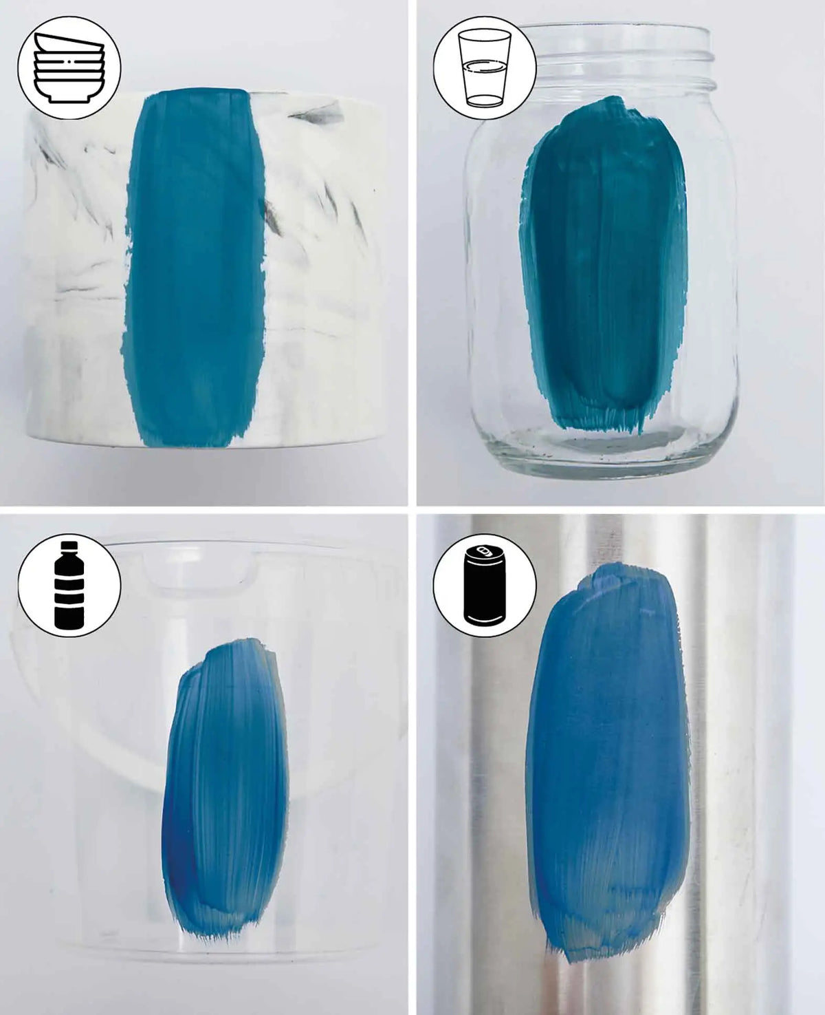 Peinture couleur craie, projets de surcyclage DIY de style shabby, vintage et campagnard, pétrole, 250 ml