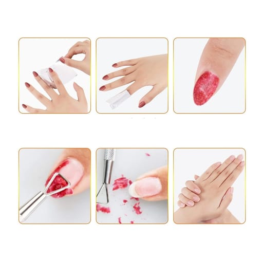 (100 pcs) Nail Polish Remover Soak Off Aluminum Foil Remover Wraps