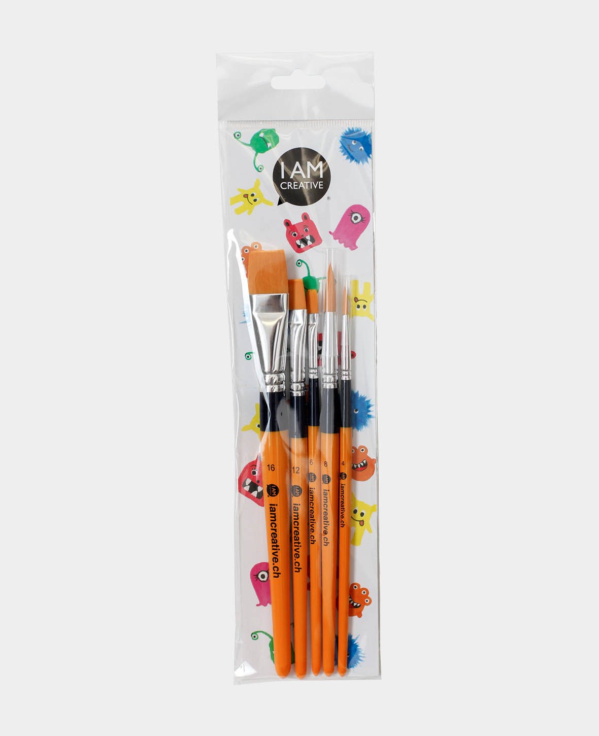 Set de pinceaux universels – Set d'artiste avec pinceaux plats, ronds, ligneur, 5 pièces
